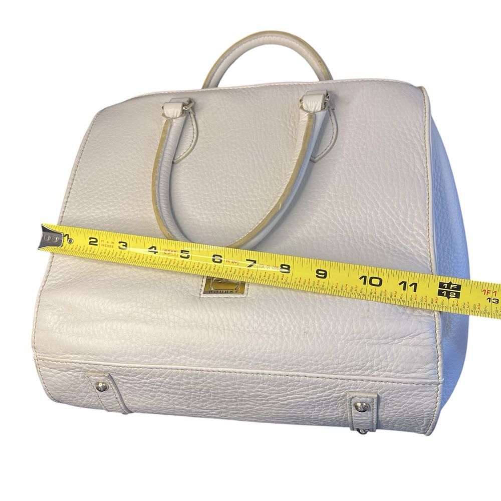 Dooney & Bourke Dillen Handbag White Pebbled Leather Purse No Crossbody Strap - Picture 7 of 11